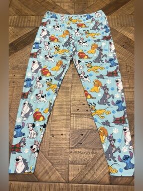 Disney Light Aqua Cartoon Character Leggings